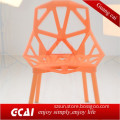 Metal frame strong orange plastic outdoor chair